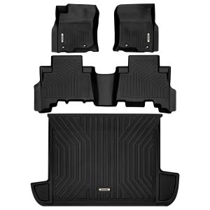 OEDRO Floor Mats Set For 2013-2024 Toyota 4Runner, Unique Black TPE All ...