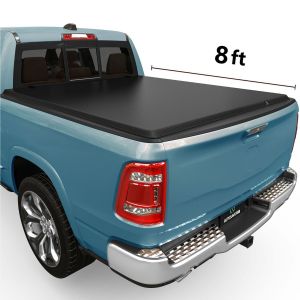 YITAMOTOR® 8FT Bed Soft Roll-Up Tonneau Cover For 2003-2023 Dodge Ram ...