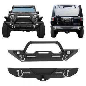 Yitamotor® Front Rear Bumper For 07-18 Jeep Wrangler Jk And Jk 