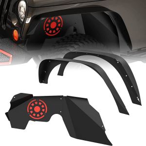 oEdRo Parafango Flares in Acciaio Solido Compatibile con Jeep