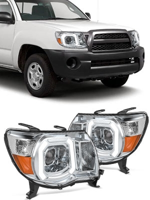 OEDRO® Headlights for 2005-2011 Toyota Tacoma LED Tube Projector ...